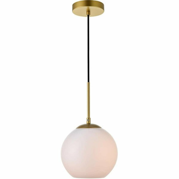 Cling Baxter 1 Light Pendant Ceiling Light with Frosted White Glass Brass CL3473648